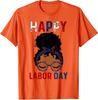 Happy Labor Day Tee Happy Vintage Labor Day Messy Bun Unisex T-Shirt