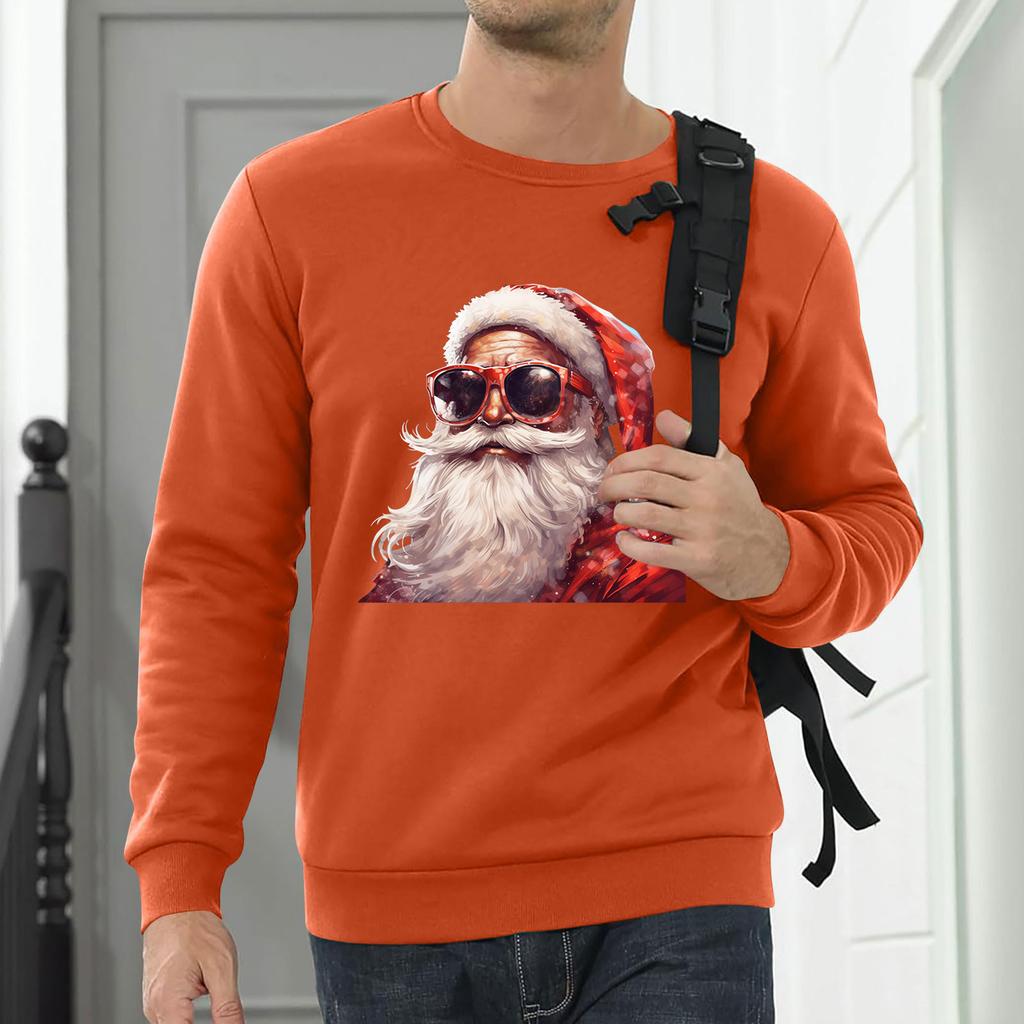 Men Sweatshirt Christmas Shirt Long Sleeve Funny Holdiay Crewneck Xmas Tops