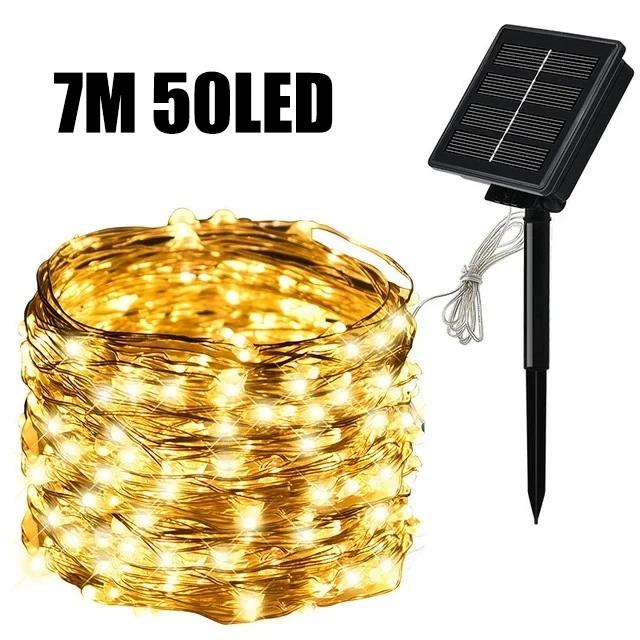 7M/12M/20M Solar Led Fairy Light Outdoor Festoon Led Waterproof Garland String Lights Christmas Party Garden Solar Lamp Decor