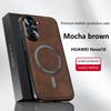 For Huawei Nova 10 & Nova 10 Pro Case Magnetic Elegant Leather Wear-Resistant Lens Fully Covered Non-Slip Grip Edge Cover Shell
