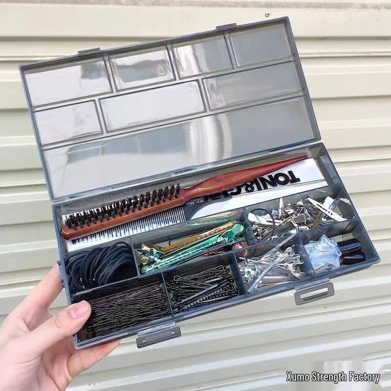 Transparent Makeup Storage Box for Cosmetics, Hair Clips, Hairpins, Rubber Bands, and Hair Ties