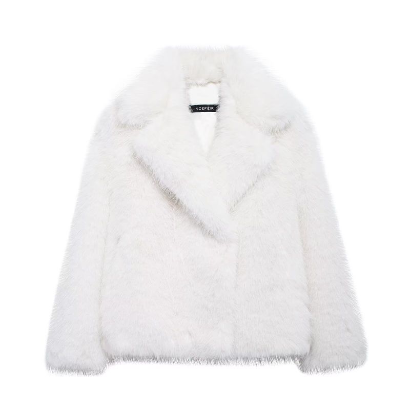 Kaslead New Arrival Women's Clothing Fashion Style Stylish Simple and Versatile Artificial Fur Effect Outwear 4360246