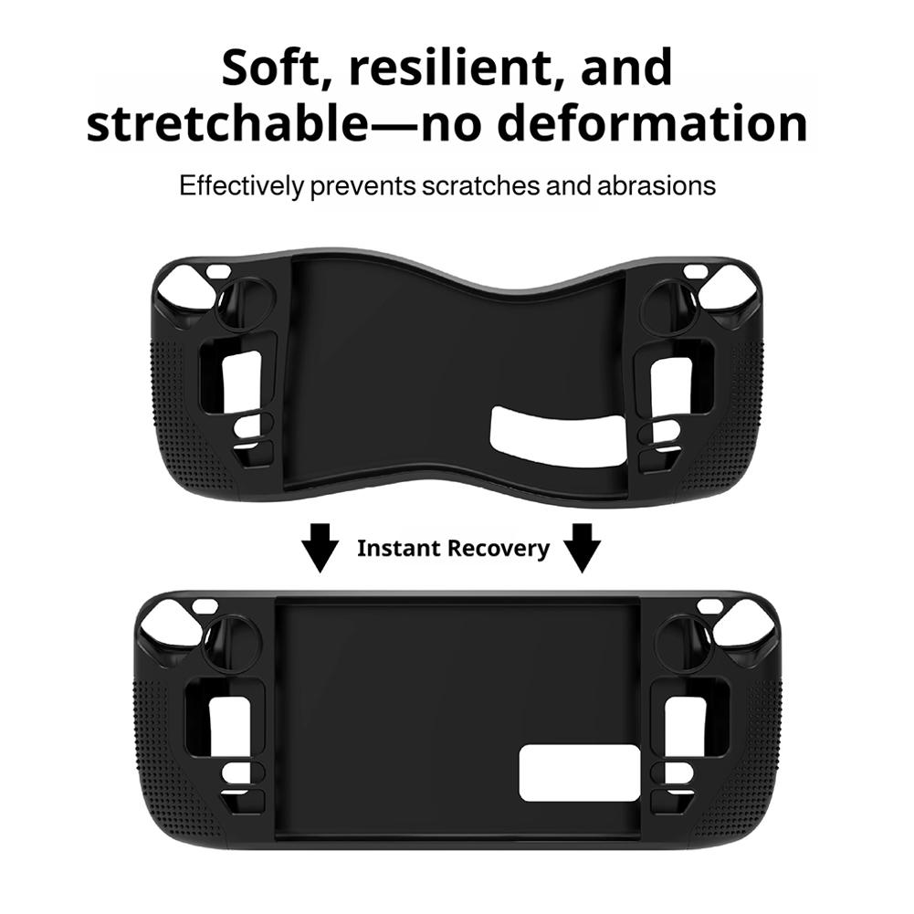 For Steam Deck OLED Silicone Cover With Anti Slip Particles Handheld Device All Inclusive Silicone Protective Cover