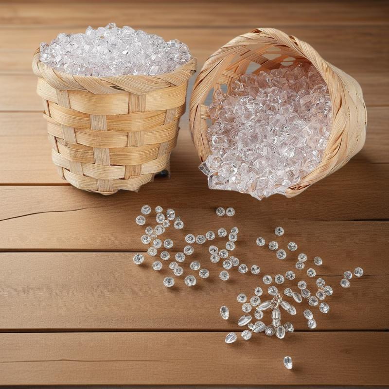 One Set Mini Replica Transparent Ice Grains for Miniature Home Decoration