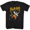 Slash On Guitar Triangle Background Men's T Shirt Heavy Metal Music Merch
