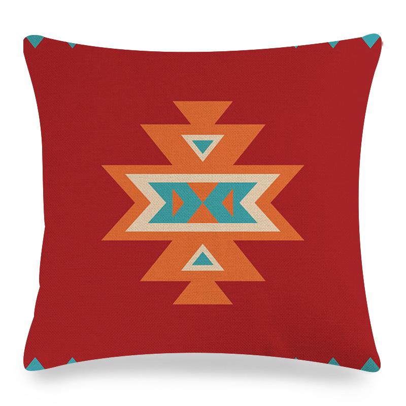 

Чехлы для подушек Чехол для подушки с геометрическим узором в стиле бохо ацтеков 45x45 см Украшение для гостиной Наволочка из льна/хлопка 45 45CM