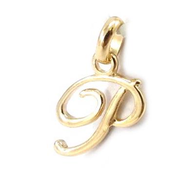 [B7904] - Gold Plated 'Letter P' Pendant