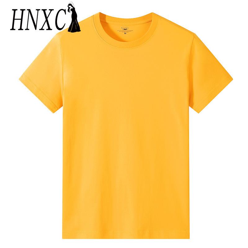 HNXC Kortermet t-skjorte i bomull for menn mote løs halvermet skjorte med trykt medfølende skjorte