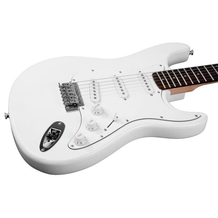 Guitare électrique - rocktile - sphere classic - blanc - 21 frets - touche palissandre