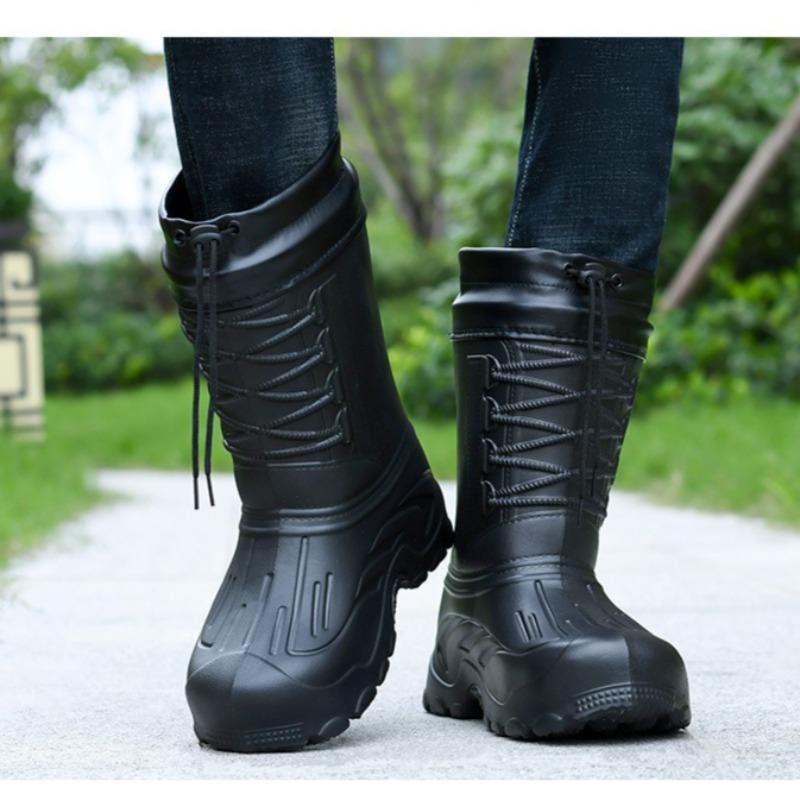 Fishing Boots, Waterproof Shoes, Detachable Inner High-top Outdoor Protective Shoes, Non-slip Rain Boots