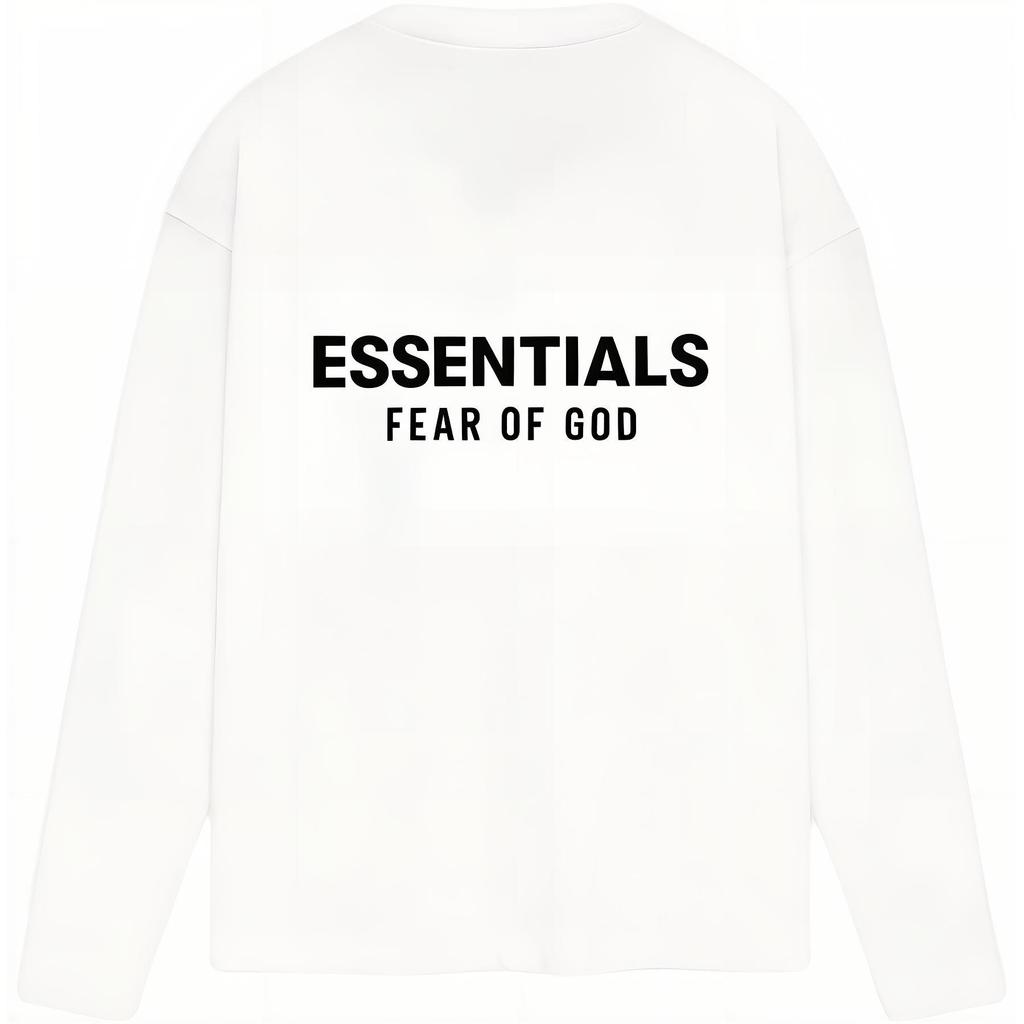 Fear of God Essentials Classic Long-Sleeve Tee Bright White Men Tops 125AS254202F