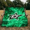 Dallas Hockey Team Blanket Flannel Throw for Sofa, Indoor, Camping, Living Room, Office, Chair, And Bed Soft Birthday Gift