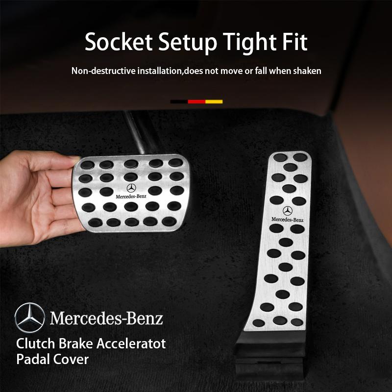 2025 Hot 2pcs Car Foot Accelerator Brake Pedal Cover Accessories For Mercedes Benz AMG W177 W176 X166 X167 C257 C218 X253 C118 C