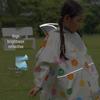 Handun Kids' White Aquarium Cartoon Raincoat