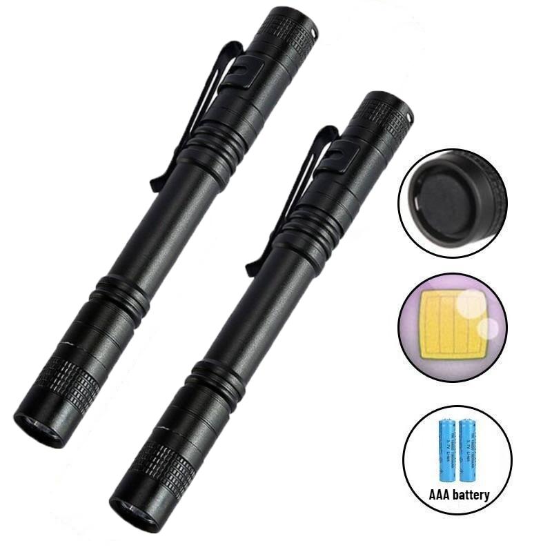 Mini LED Taschenlampe Taschenstiftleuchte Tragbar 1000 Lumen Wasserdichte Taschenlampe mit AAA-Batterie für Medizinische Outdoor-Notlampe