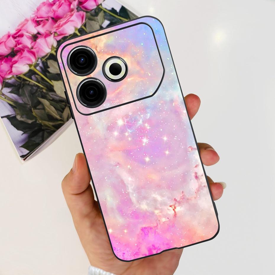 2024 Fashion Case For Tecno Pova 6 Neo Black Silicone Soft TPU Back Cover For Tecno Pova 6Neo 4G Phone Cases