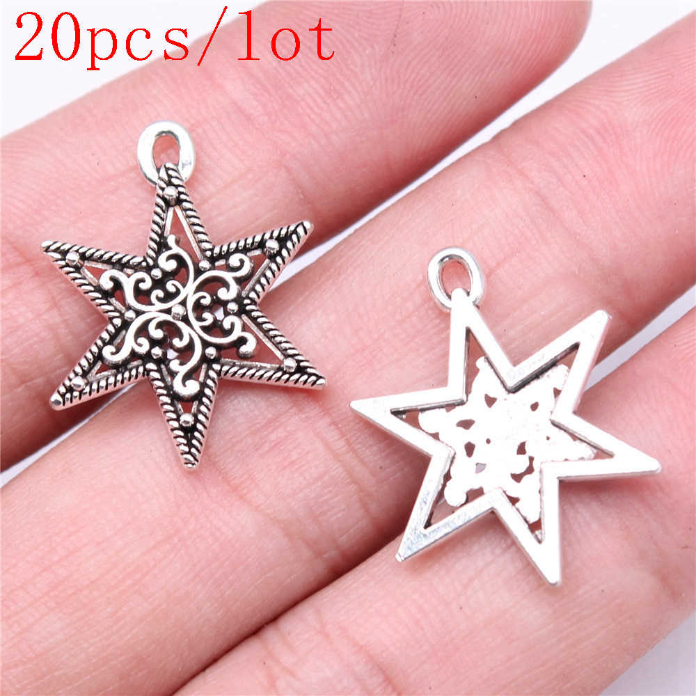 Little Hexagram Charms For Jewelry Making Pendant Diy Crafts Accessories