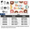 Birthday Gifts Donut Celebration Banner, Polyester Backdrop for Home Decor & Party Supplies