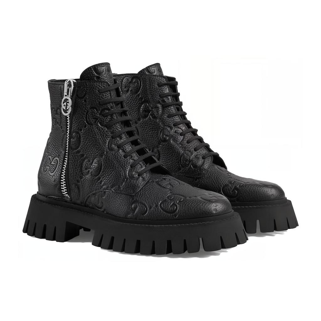 Gucci GG Ankle Leather Boots 751712 AACJC 1000