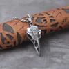 Men Viking Raven Pendant Necklace Stainless Steel Crow Necklace For Male Cool Fashion Jewelry Berserk Rune Retro Pirate Style