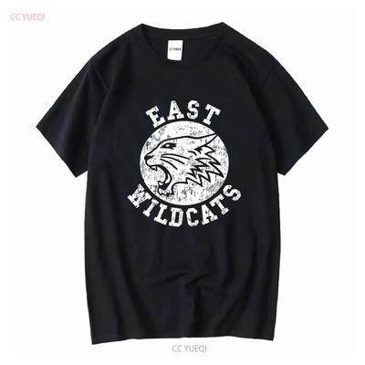 EAST WILDCATS Tričko Středoškolský basketbal Wild Musical Cats Tým Logo Symbol vintage Prané Prodyšné muži Unisex