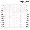 24 Styles Fixable Eyebrow Stencil Card Reusable Makeup Drawing Brow Shaper Template Beauty Tools for Grooming