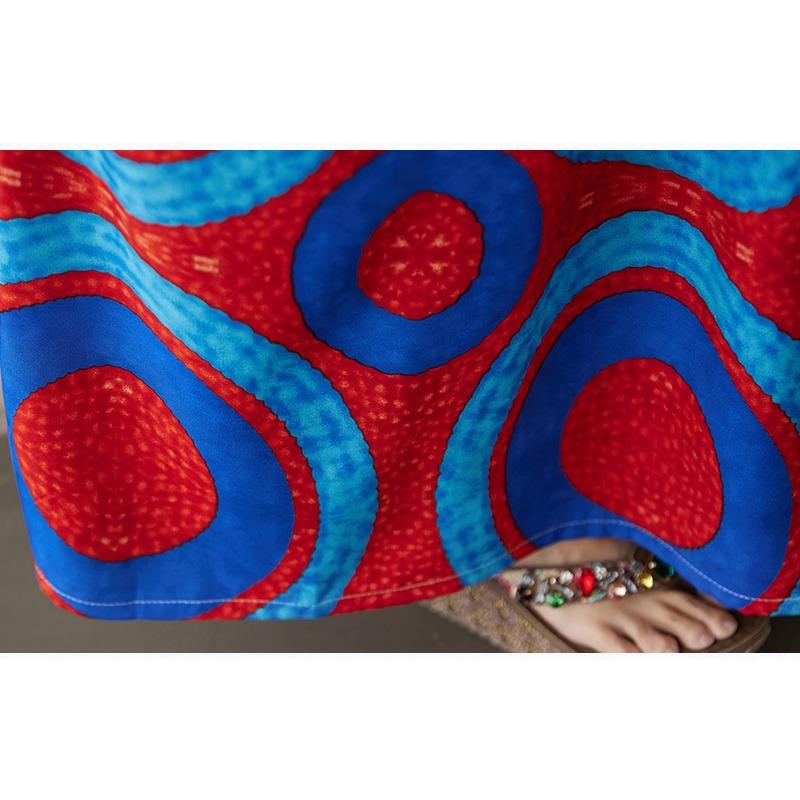 DIMANAF Sukienka Damska Letnia Nowość 2025 Plus Size Podstawowa Casualowa Długa Modna Luźna Vintage Plażowa Sukienka