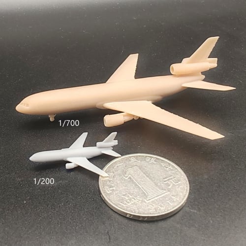 3D Resin Model of the US DC-10 Airliner, 1/2000, 1/700, 1/400, and 1/350 Scale Aircraft Model for Collection and Display (1/700 (81mm))
