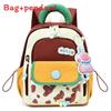 Nylon Cute Dopamine Small Backpack For Girls With Colorblock Design For Casual Travel