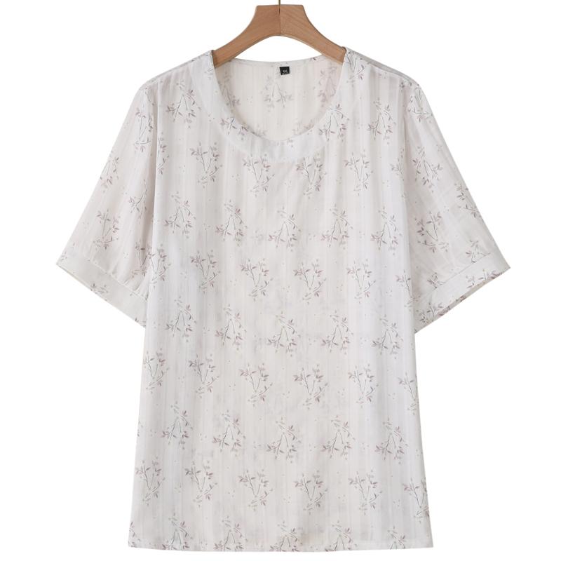 4XL-8XL Taglie Forti Bluse Eleganti da Donna Abiti Estivi Top Oversize Camicie Casual a Maniche Corte
