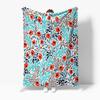 Cute Floral Quilted Blanket Soft Throw Bed Sofa Cover Decorative Bedspread for Women Girls Gift