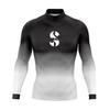 Mens Long Sleeve Rash Guard UV Protection Swim Shirt Surfing Diving Beachwear Lycra Quick Dry Performance