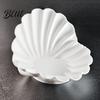 Decorative Jewelry Plate White Shell Dish, 3D Printed Holder, Creamy Dish Key Tray for Rings Earrings Necklaces
