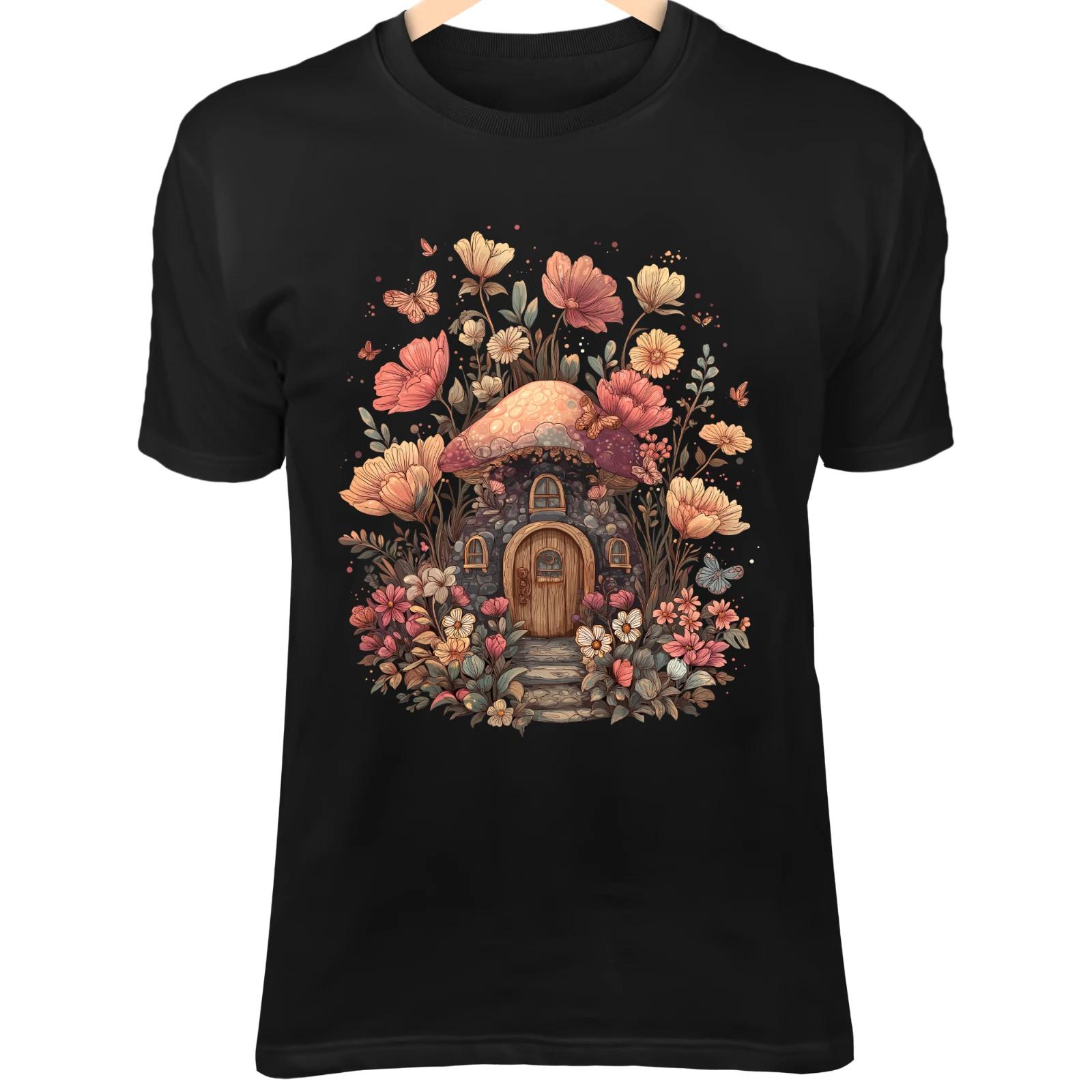 Pastel Mushroom House - Tiny Round Cottage, Flowers, Butterflies & Dreamy Fairyt S