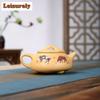 330ml Yixing Purple Clay Teapots Handmade The Cow Stone Scoop Pot Raw Ore Section Mud Tea Maker Kettle With Infuser Zisha Teaset