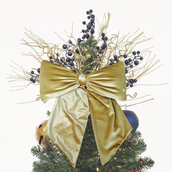 Velvet Bow Christmas Tree Decor Wedding Door Window Decoration Festive Home Accent for Holiday Celebrations