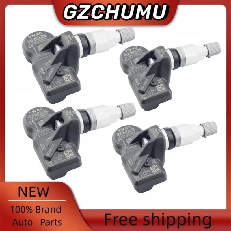 4PCS 433MHz Tire Pressure Sensor 3AA907275F For VW Tiguan VW CC Passat CC TPMS Sensor 3AA907275B 3AA907275D 3AA907275