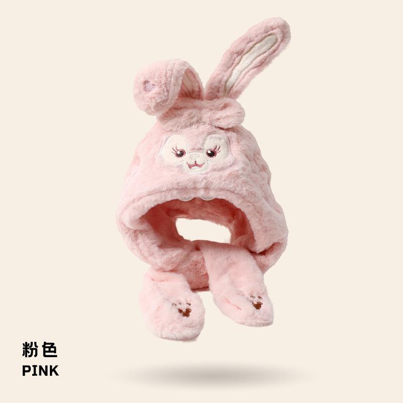 

Теплая милая шапка студенческая зимняя защита от холода защита ушей шарф плюшевая шапка мультяшная универсальная женская модная шапка-бини one size fits all