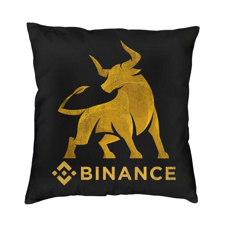 

Роскошный чехол для подушки BNB Bull Binance, 55*55 см, rypto, наволочка для шахтеров с валютой, украшение для гостиной, дивана, наволочка