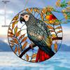 Red Tail Eagle Sunshine Catcher, Stained Glass Style, Animal Theme, Nurseries, Vintage Home Decor Wall for Bar Kitchen, Restaurant Shop Wall Decor, C