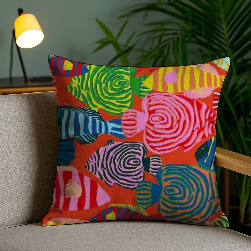 H-Henri M-Matisse Painting Pillow Case Home Dorm Chair Back Short Plush Double-sided Printing Office Nap Time Cushion Cover