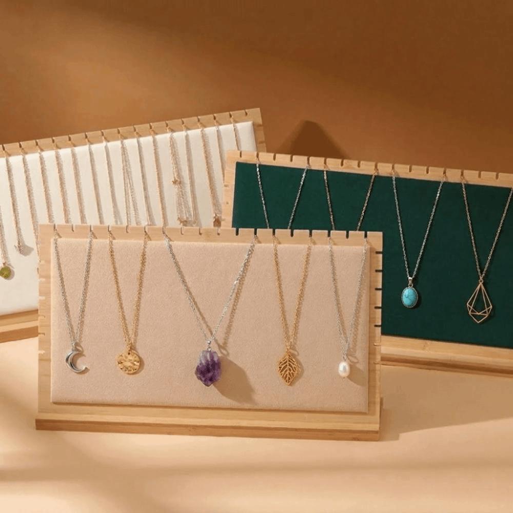 Solid Wooden Necklace Hanging Rack Multi-Functional Jewelry Display Frame Jewelry Organizer