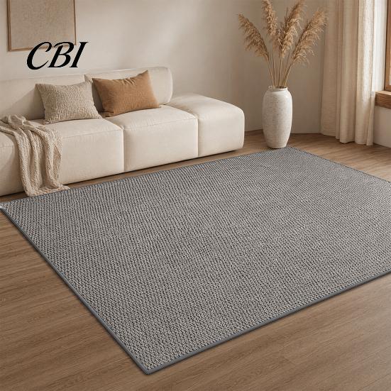 Low Saturated Bedroom Floor Mat Solid Color Area Rug, Rustic Living Room Minimalist Soft Rug with Anti-Slip Backing, Indoor Carpet for Tea Washable