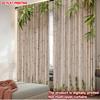 2D Flat Printing 2pcs Window Treatment Curtains Bamboo Grove Harmony Digital Printed Polyester Drapes All Season Party & Holiday