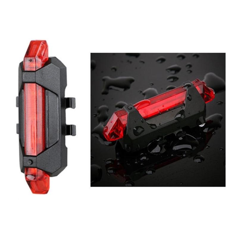 USB Rechargeable Bike Light Set Practical Bicycle-Front Headlight-and Back Taillight Easy to Install Cycling Accessories