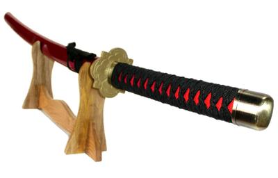 Japonský meč imitace meče Dřevěná cosplay dekorace interiéru Červený dlouhý meč Kashu Kiyomitsu 104cm Hobby Toy s207 Kashu (B. Kiyomitsu)
