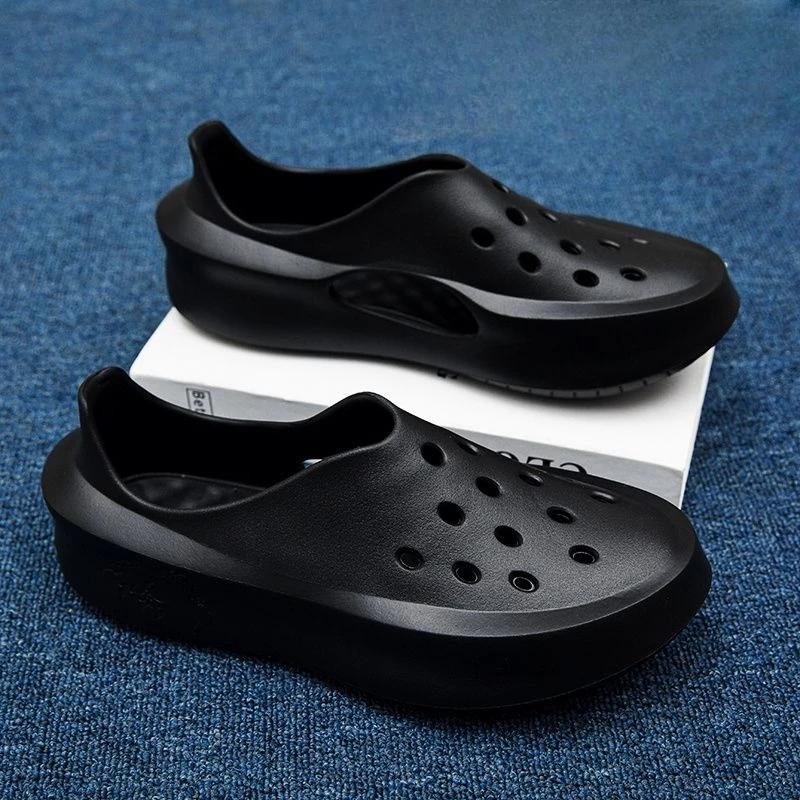 

With Platform Man Sandals Beach Height Luxury H Adult Clearance Sale 2025 Summer Non-slip Color Outdoor Eva Trend Shoes for Men 44