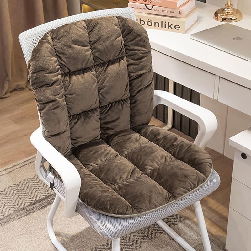 Desk Chair Cushion Non-Slip Rocking Seat Cushion Office Chair Pad Dorm Seat Cushion with High Back Support Soft Seat Pad with Ties for Office Car
