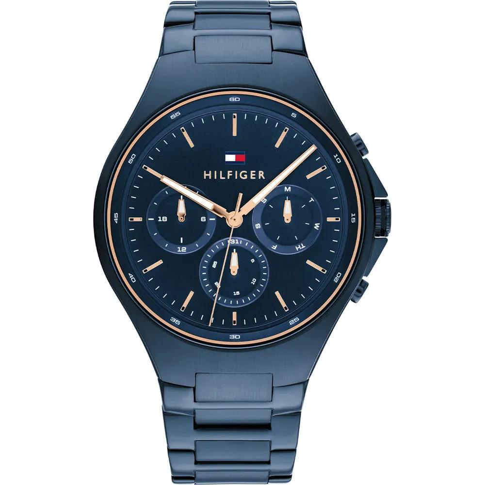 Tommy Hilfiger Men s Multifunction Watch Blue Dial Rose Gold Accents 1792058 синий