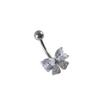 1Pcs Butterfly-shaped stainless steel  belly button stud and belly button ring for abdominal piercing jewelry